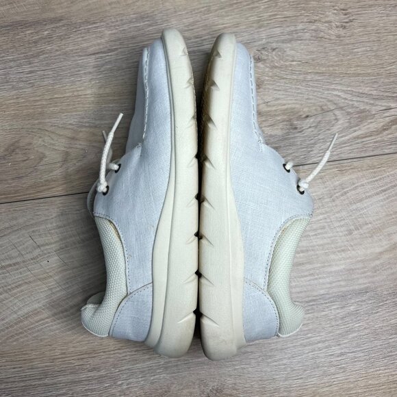 Sperry Women's Captain's Moc Chambray Loafer Sneakers‎ Ivory Slip On 9 - Picture 9 of 10